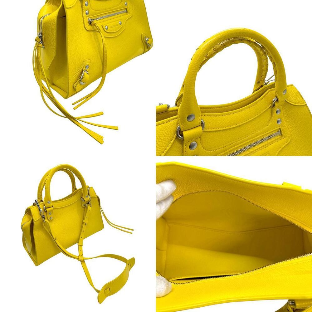 Balenciaga Yellow Shoulder Neo Handbag City Bag Classic Leather - Picture 4 of 4